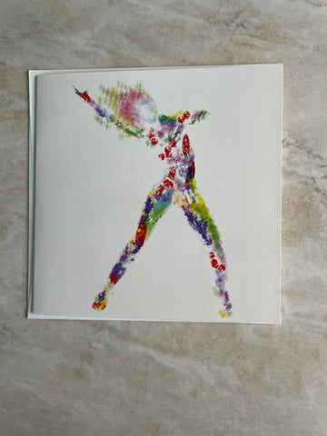 Paint Splash Dance Single Greeting Cards