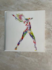 Paint Splash Dance Single Greeting Cards