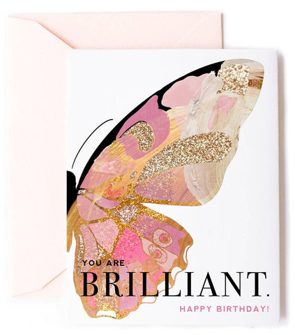 Brilliant Butterfly, Stylish Greeting Card