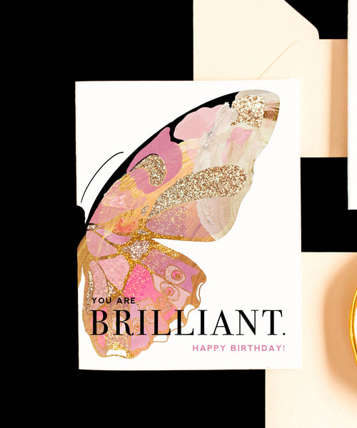 Brilliant Butterfly, Stylish Greeting Card