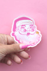 Pink Santa Claus Sticker