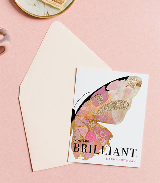 Brilliant Butterfly, Stylish Greeting Card