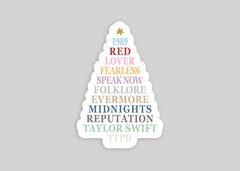 Swiftmas Tree Eras Sticker Taylor Swift Christmas Sticker