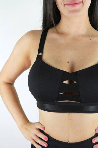 Felix Open Mesh Bralette - Black