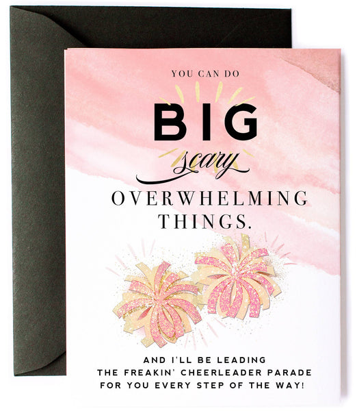 Big Scary Things Cheerleader Greeting Card