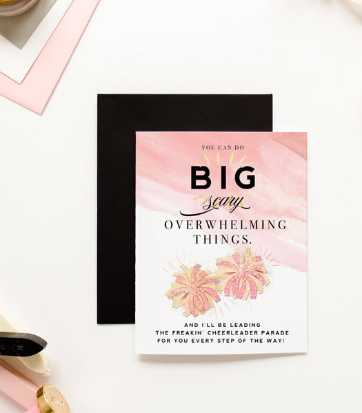 Big Scary Things Cheerleader Greeting Card