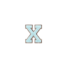 Rac n Roll Letter Patches - X