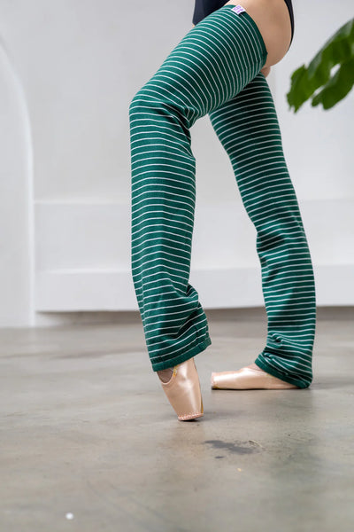 Long Legwarmers Striped Moss