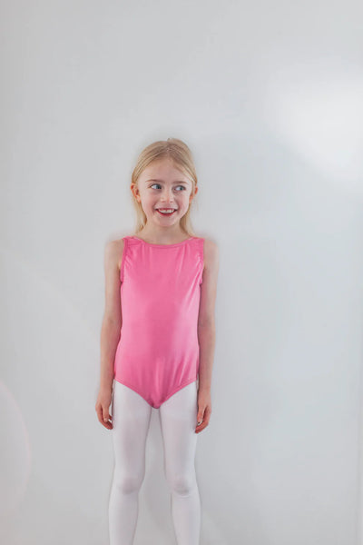 Barbara Pink V-Back Leotard