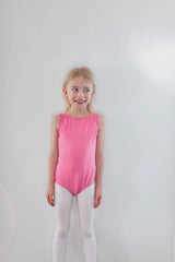 Barbara Pink V-Back Leotard