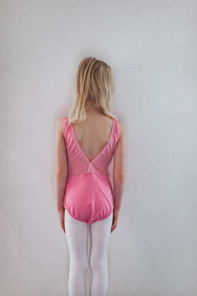 Barbara Pink V-Back Leotard