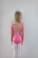 Barbara Pink V-Back Leotard