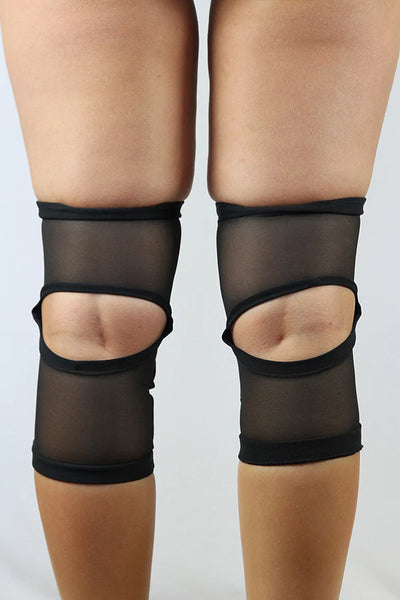 Long Spandex Vinyl/Mesh Dance Knee Pads