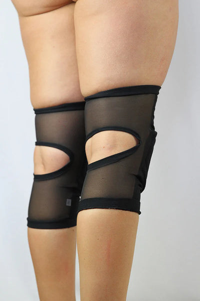 Long Spandex Vinyl/Mesh Dance Knee Pads