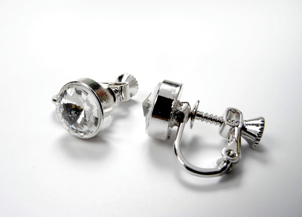 AZ0002 Rhinestone Earrings Clip On Style FH2