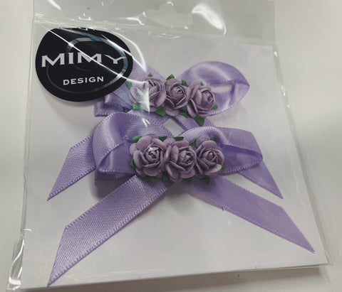 MIH006 Mimy Hair Blossom Clips with Bow