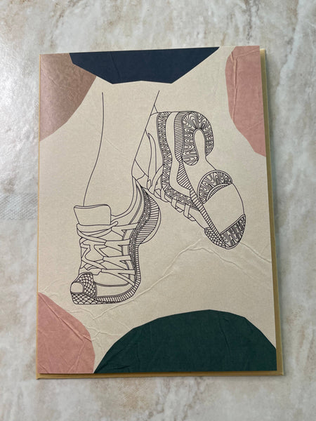 Dance Shoes Greeting Card: Sneaker Green