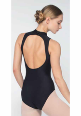 DL1017MP High Neck Leotard with Mesh Cutout