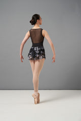 M3109LM Mesh Back Chevron Rib Tank Leotard