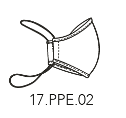 Ballet Rosa Adjustable Double Elastic Strap Mask 17.PPE.02