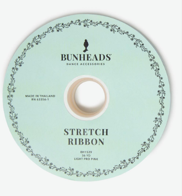BH1516 Packaged Bunheads Stretch Ribbon
