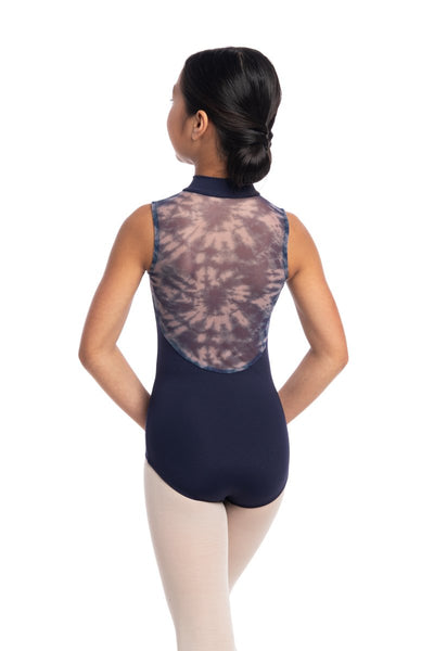 1062SH Shibori Girls Zip Front Leotard
