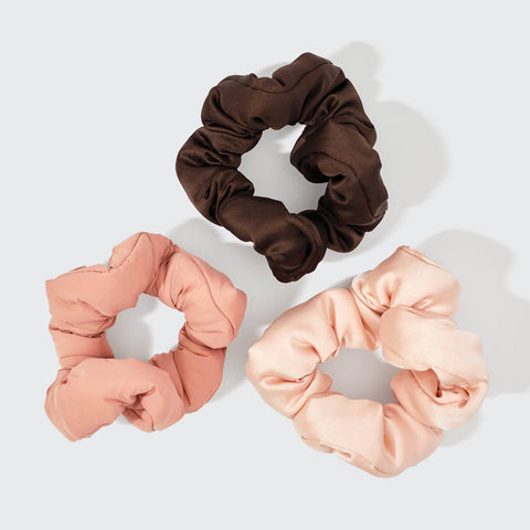 Recycled Fabric Cloud Scrunchies 3pc Set