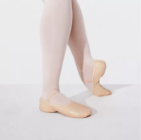 S0258G Dansoft II (PNK) Leather Split Sole Ballet Slipper